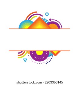 abstract geometric frame celebration concept, festival background party banner vector design