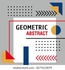 Abstractas diseño de marco geométrico con Formas coloridas, líneas y moderno fondo mínimo para la Plantilla creativa