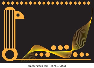 Abstract Geometric Frame Design retro, modern