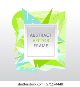 Abstract Geometric Frame. Triangle Background Sixth. Modern illustration