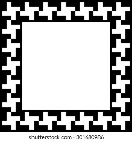 Abstract geometric frame vector, geometric border vector