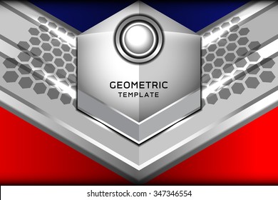abstract geometric france background, vector illustration