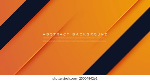 Abstract geometric futuristic background with colorful bright orange gradient background design. Overlap dark line pattern. Eps10 vector