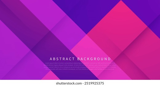 Abstract geometric futuristic background with colorful pink and purple gradient background design. Overlap triangle pattern. Eps10 vector