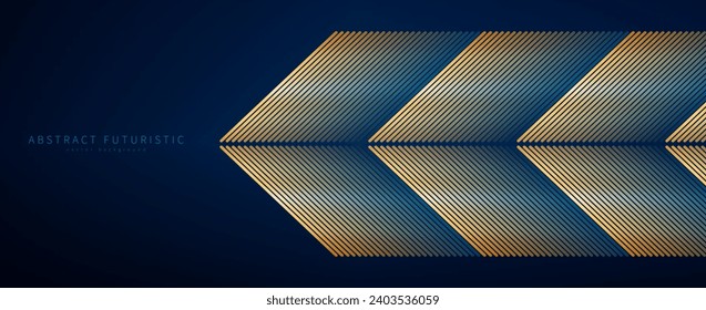 Abstract geometric futuristic background in dark blue tones. Vector poster, banner, cover