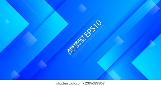 Abstract geometric futuristic blue background with colorful bright square background design. Overlap triangle pattern. Eps10 vector