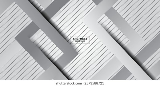 Abstract geometric futuristic grey background with colorful bright square background design with line layers. Overlapping triangle pattern. Vector Eps10