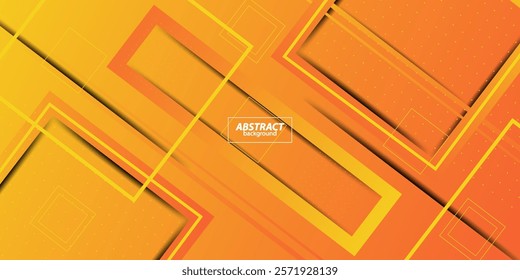 Abstract geometric futuristic orange background with colorful bright square background design. Overlapping triangle pattern. Vector Eps10