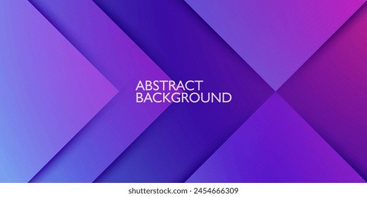 Abstract geometric futuristic overlap background with colorful purple gradient background design. Modern papercut line pattern. Eps10 vector