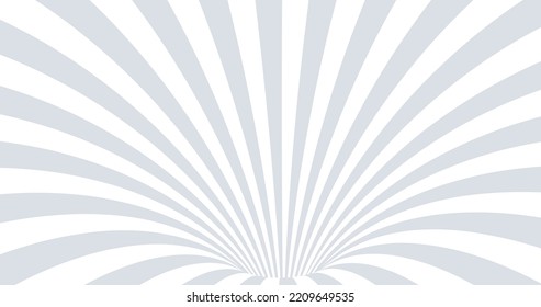 Abstract Geometric Futuristic Space 3d Hole With White And Gray Stripes HD Background. Stock Vector Illustration