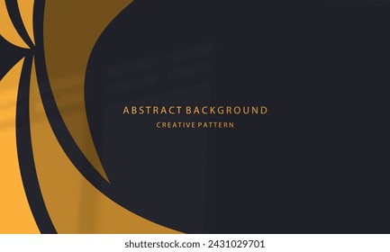 Abstract Geometric Futuristic Spiral Elegant Background Color Blue Navy Orange, Copy Space Area for Template EPS 10