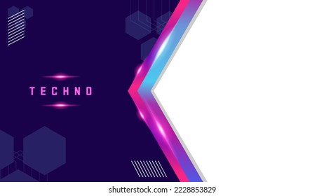 Abstract geometric futuristic techno template background