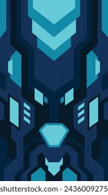 Abstract geometric futuristic technology flat design wallpaper