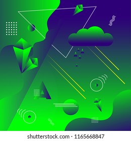 Abstract Geometric Futuristic Vector design
