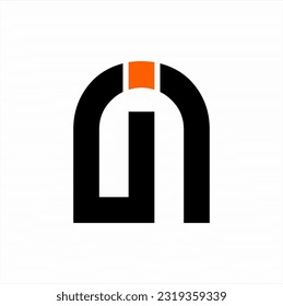 Abstract geometric I G N letter logo design.