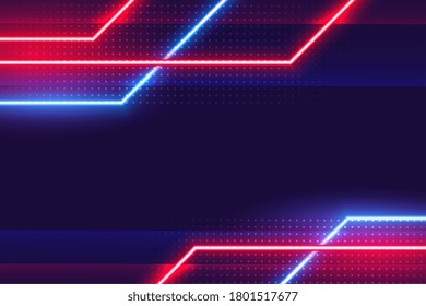 fondo de efecto de las líneas de neón geométricas abstractas