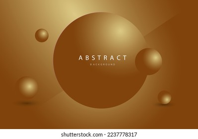 Resumen de color oro geométrico circular de diseño de fondo vectorial