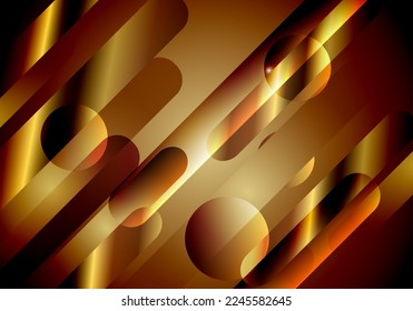 Abstract geometric gold color vector design background vector