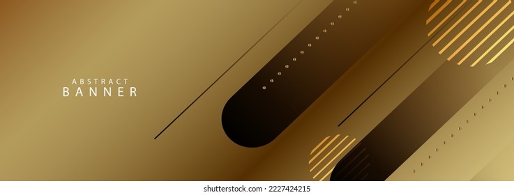 Abstract geometric gold concept design background vector