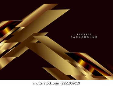 Resumen concepto de oro geométrico brillante vector de fondo de diseño