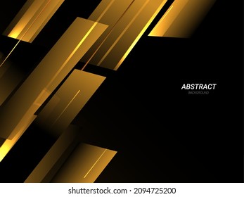 Abstract geometric gold elegant dynamic shape modern pattern background vector