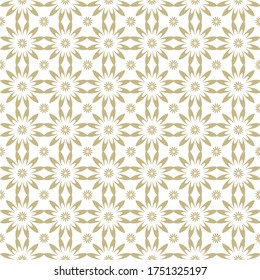Resumen Forma de vectores planos de flor de oro geométrico Retro sin soldadura