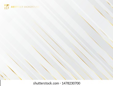 Abstract geometric gold gradient bright color shiny motion diagonally white background luxury style. Template for brochure, print, ad, magazine, poster, website, magazine, leaflet, annual report.