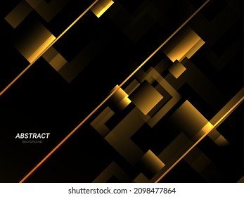 Abstract geometric gold luxury shape modern background vector design 