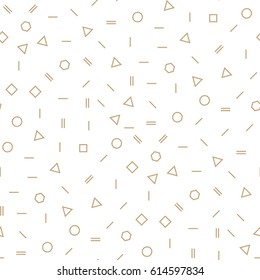 Abstract geometric gold memphis fashion design  pattern