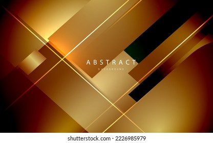 Resumen de líneas geométricas de triángulo de oro diseño vector