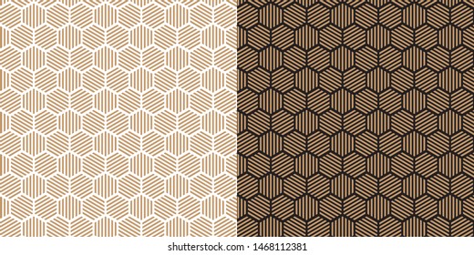 Abstract Geometric Golden Beehive Pattern Background