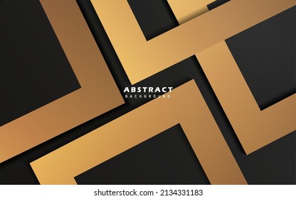 Abstract geometric golden black background.Eps10 vector