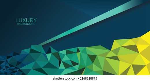 Abstract geometric golden blue color background with modern concept with overlapping background