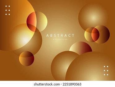 Abstract geometric golden circular  concept design background vector