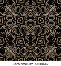 Abstract geometric golden deco art pillow mosaic pattern