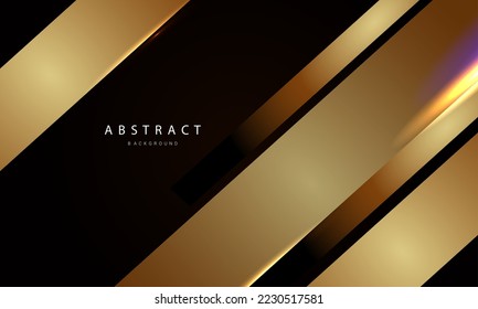 Abstract geometric golden glossy web page design background vector