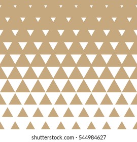 Abstract geometric golden graphic design print triangle halftone pattern