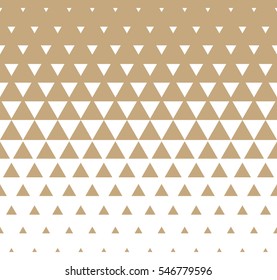 Abstract geometric golden graphic design print triangle halftone pattern