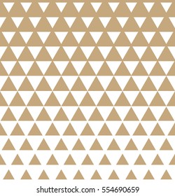 Abstract geometric golden graphic design print triangle halftone pattern