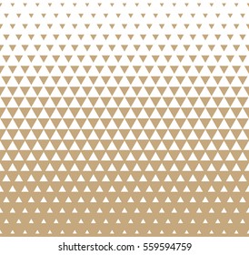 Abstract geometric golden graphic design print triangle halftone pattern