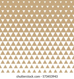 Abstract geometric golden graphic design print triangle halftone pattern