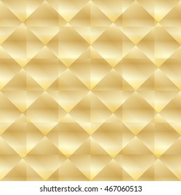 Abstract geometric golden metalic gradient background, vector illustration.