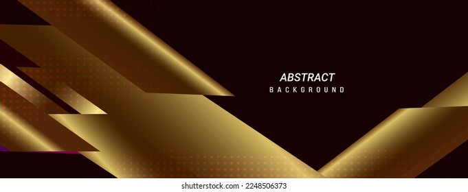 Abstract geometric golden moving lines concept design banner background