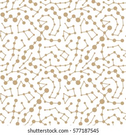 abstract geometric golden stars constellation pattern