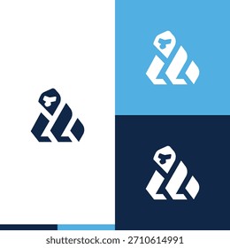 Icono geométrico Abstractas del logotipo del gorila