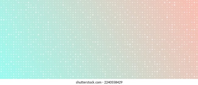 Abstract geometric gradient background with dots. Green and orange dot background with empty space. Vector illustration