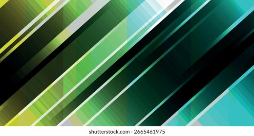 Abstractas Fondo Geométrico De Gradiente Con Líneas Diagonales Dinámicas En Tonos Verde, Amarillo Y Verde Azulado Creando Un Diseño Vibrante Y Moderno Perfecto Para La Tecnología Y Proyectos Creativos.