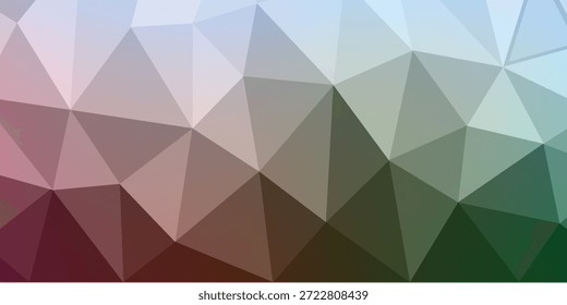 Abstract Geometric Gradient Background With Low Poly Mosaic In Multicolor Tones For Design Projects