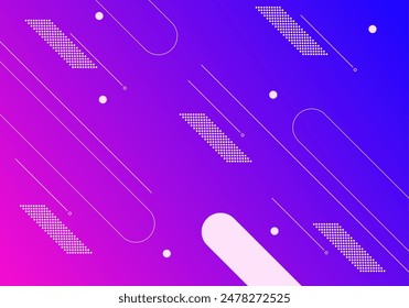 fondo de degradado geométrico abstracto. Memphis Composición de Formas dinámicas. Ilustración vectorial