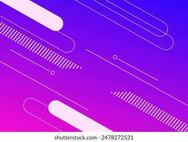 abstract geometric gradient background. Memphis Composition of dynamic shapes. Vector illustration